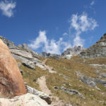 Footpath in the northern Alps